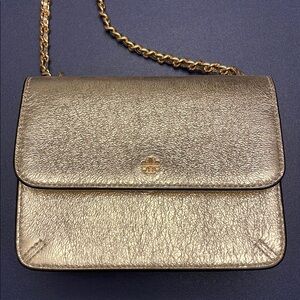 Tory Burch Gold Metallic Crossbody Bag